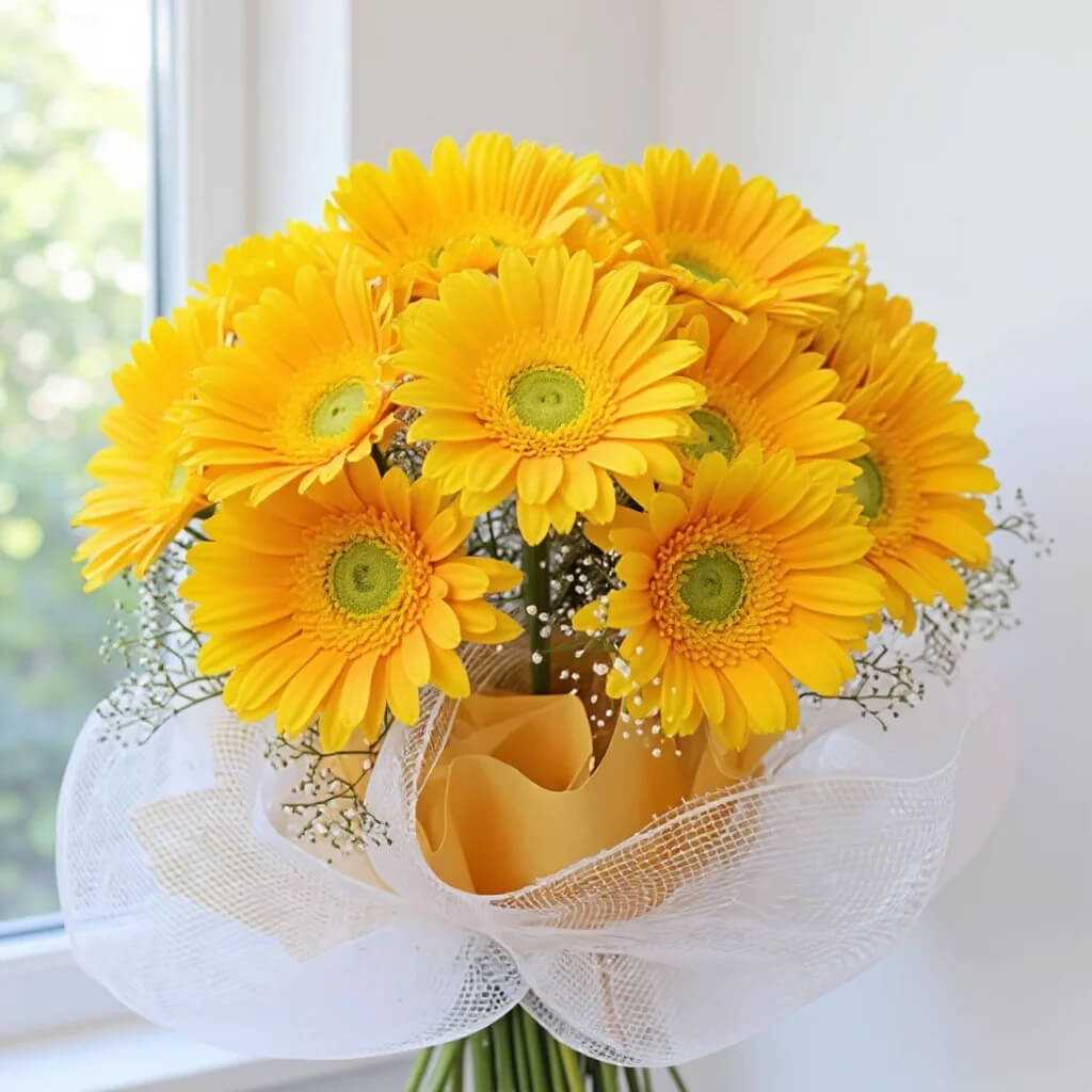 Sunlit Gerbera Bouquet